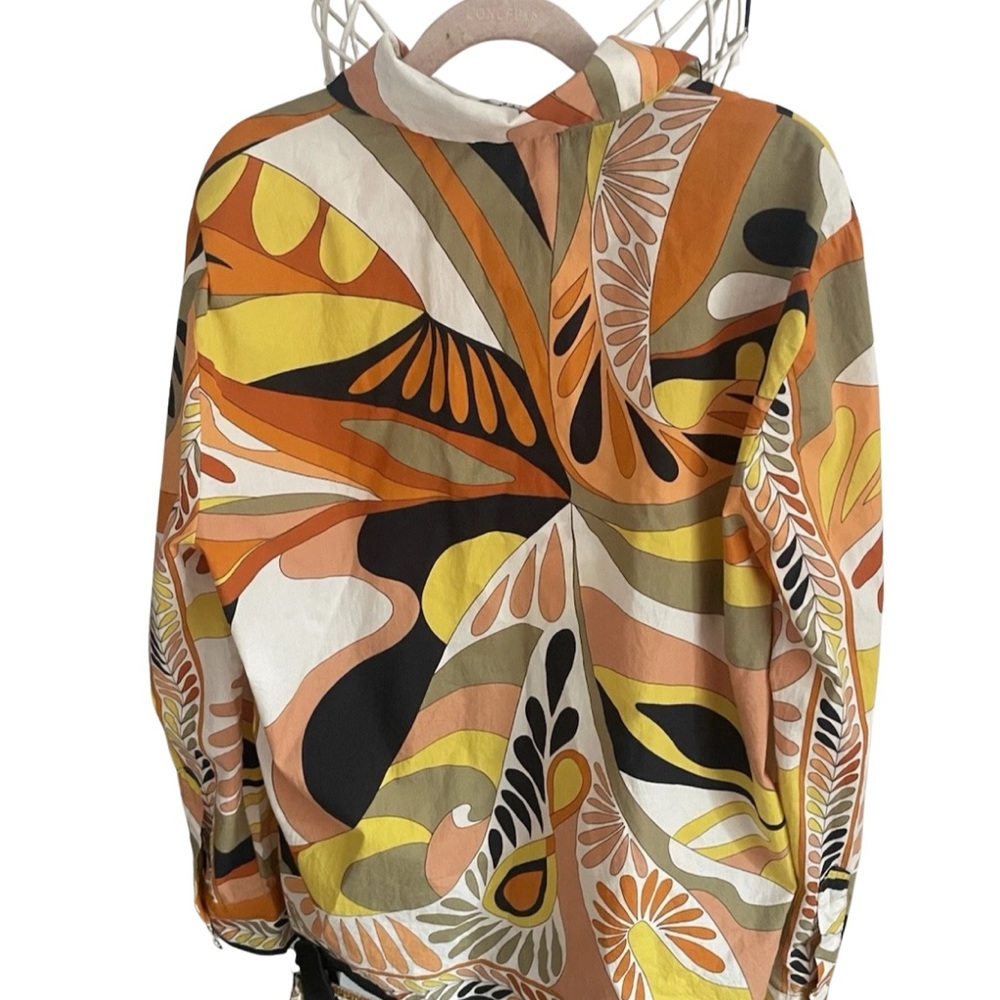 Not for sale ZARA Shirt Abstract Retro Print Button Down Shirt (item #A16) - Picture 11 of 13